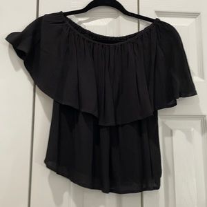 Anthropologie black off the shoulder top size XXS